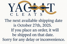Yacht Cleats Homepage Logo with Shipping Notice