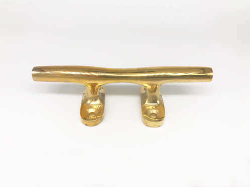 4 Inch Polished Brass Cleat | Yacht Cleats